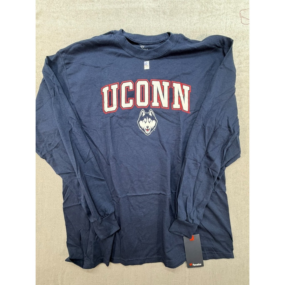 NWT UCONN Huskies ncaa Long Sleeve Shirt Blue Size XL Top of the World